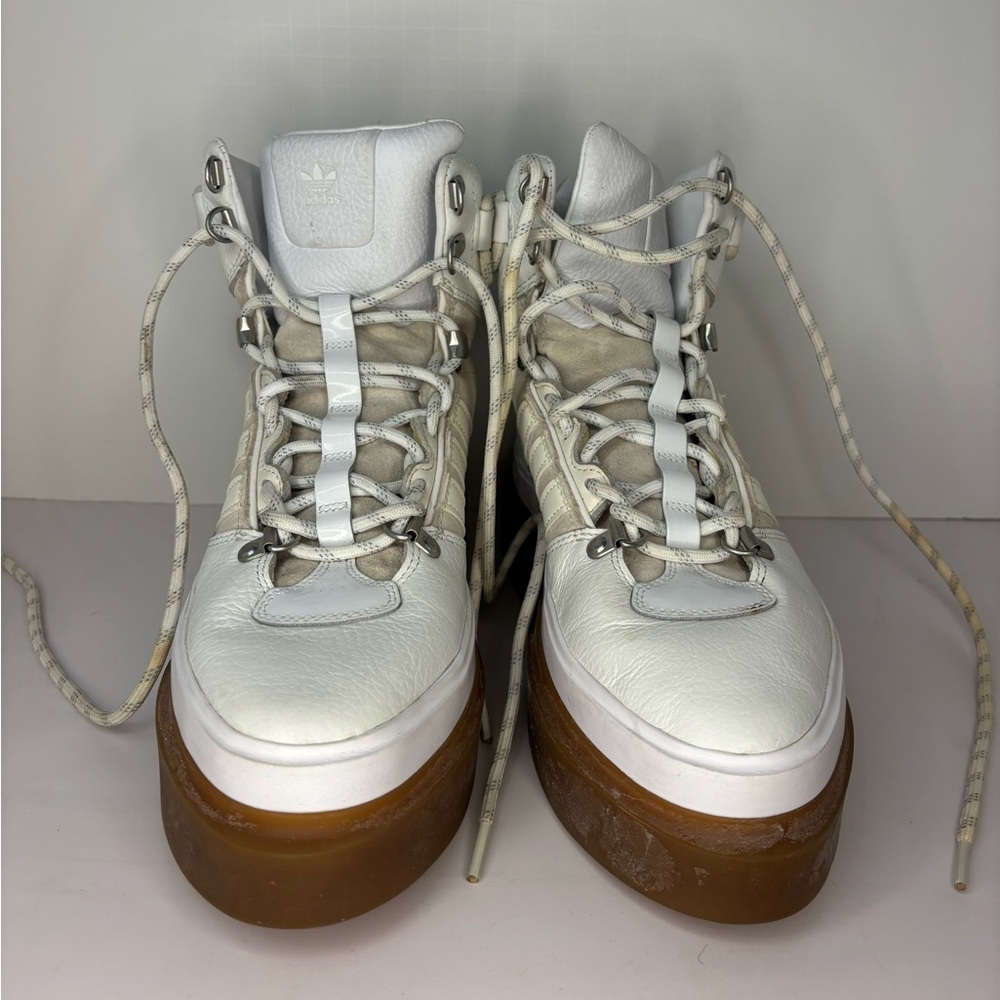 Adidas Women's White and Brown Sneakers IVY Parm